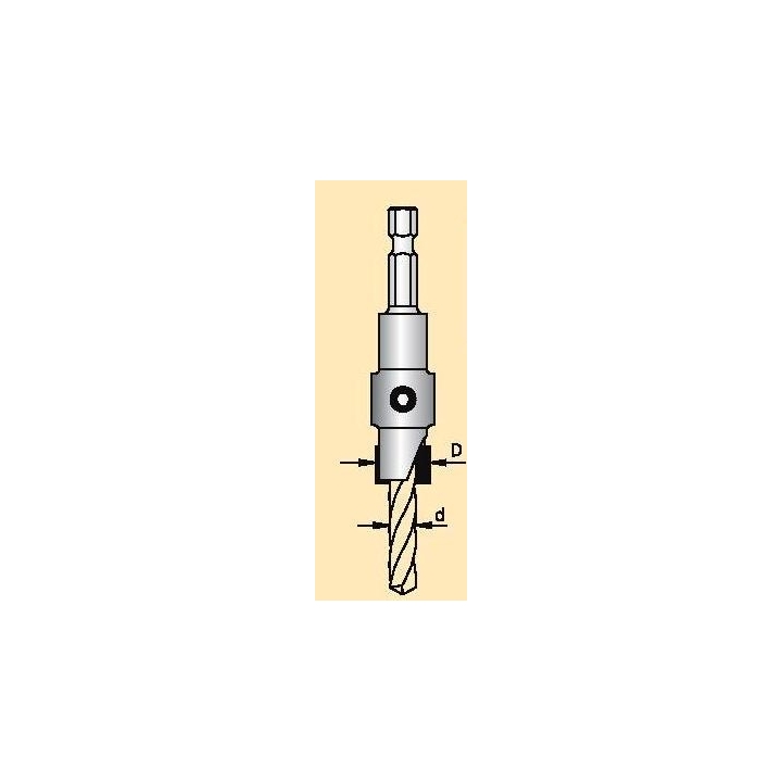 Grąžtas/zenkuotė 5,0x14 mm d-6.35 mm AS45014D