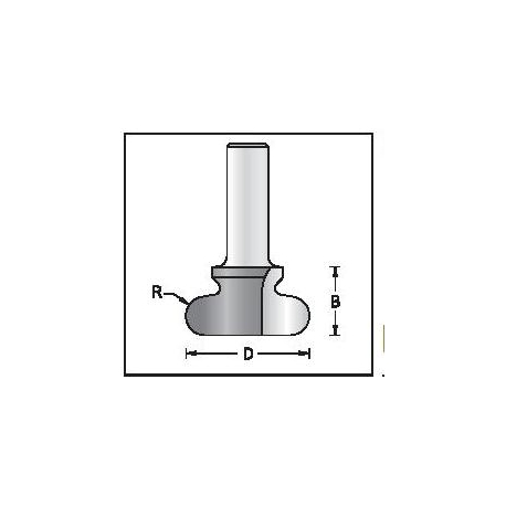 Figūrinė r-4.8'' D- 19.1 B-19 mm freza D1480195