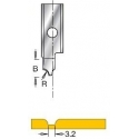 Peiliukas grioveliui apvalintais krašteliais R-2,4 B-8 mm D3185026