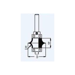 R-9,5 mm D -34,5 mm B-22,2 mm d-6 mm