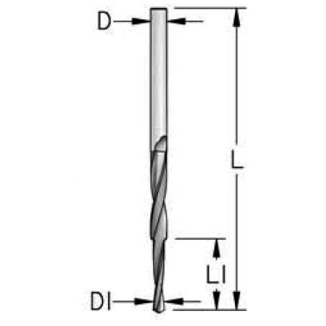 D-4,0 mm D1-2,8 mm L1-19 mm L-75 mm