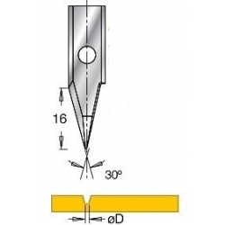 Peiliukas 30" kampu D-0,24 mm B-16 mm D3185006