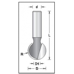 D-25,4 mm R-12,7 mm L-70,0 mm d-12