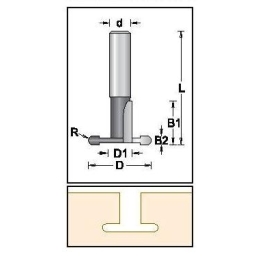 D-28,8 mm D1-11,1 mm B-4,0 mm d-12 mm D1460109