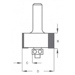 D-18,8 mm B-11,0 mm c-3,0 mm kampo išėmimo WPW