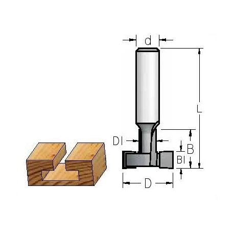 T profilio įpjovai 29x12,7x10 mm d-12 mm MM29192