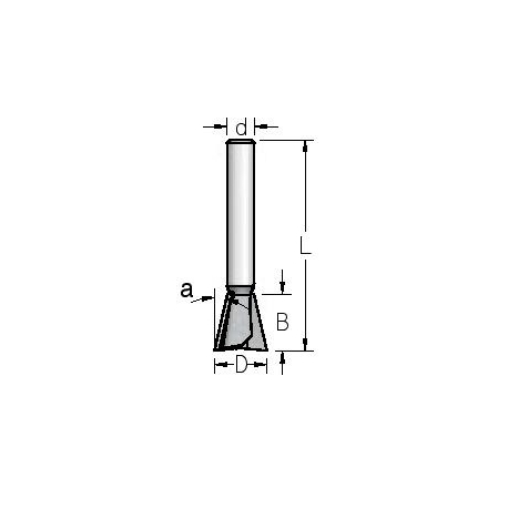 Kregždės uodega 14"m 25,4x25 mm Z142542