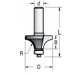 R 12.7" D-38 mm d- 8 mm 