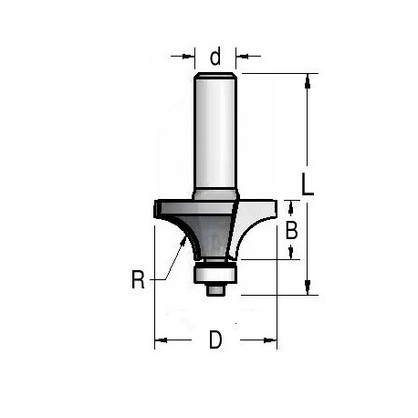 R 12.7" D-38 mm d- 8 mm 