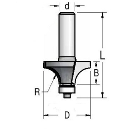 Kampo apvalinimo freza R 10"