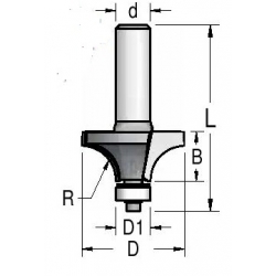 R 13" D-54 mm b-25.4 d-12 mm 