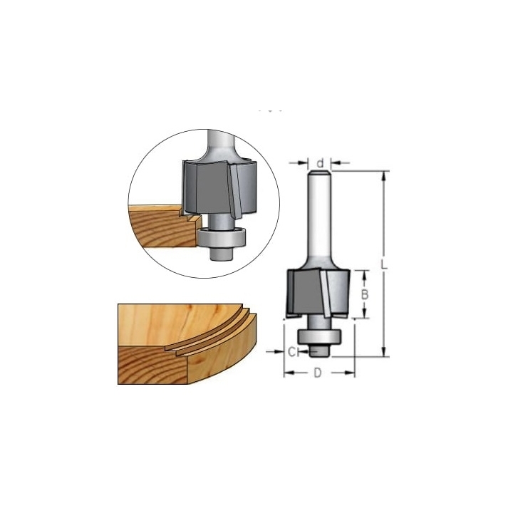D-15 mm B- 11,5 mm L- 53 mm C-1,0-3,0 mm