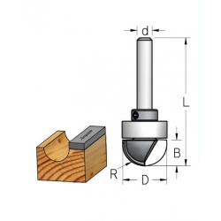 D-12,7 mm B-9.0 mm R- 6.35 mm d-6