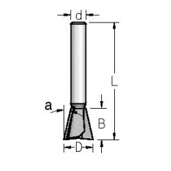 Kregždės uodega 14"m 25,4x25 mm Z142542