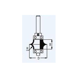 r-4,8 -25,4 mm B-12,7 mm d-6 mm DU05003