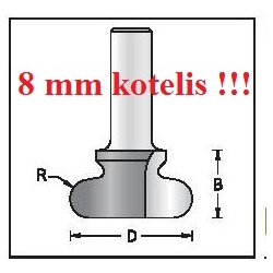 Figūrinė r-6' D- 38.1 B-21 mm freza D1480315