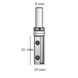 D-19.0 mm  B-30 mm d-8 mm