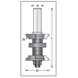 R 4,8" D-38,1 mm B 9,5-38 mm d-12 mm