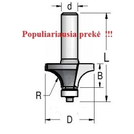 Kampo apvalinimo freza R 10"