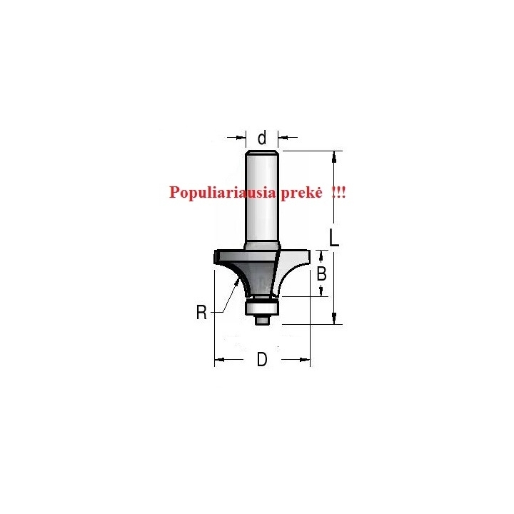 Kampo apvalinimo freza R 10"
