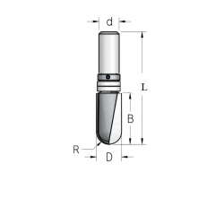 D-19,0 mm B-32.0 mm R-9.5 mm d-12