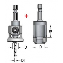 Komplektas D-15,0 mm kamštukui ir įgilinimui