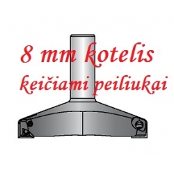 D-38,1 mm B-12 mm z-2 L-46,2 mm d-8 mm keičiamais peiliukais DIMAR