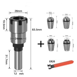 12,7 mm prailgintuvas frezoms 1/4-1/2- 8-12 mm koteliais