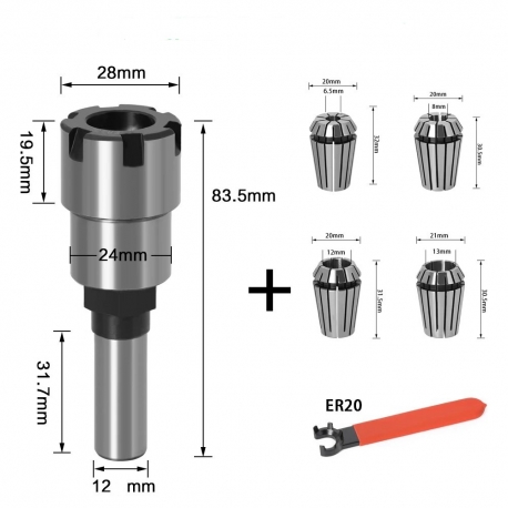 8 mm Prailgintuvas + 4 er20