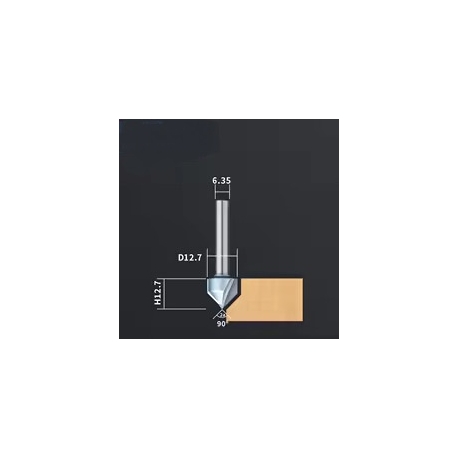90" D-12,7 mm B-15,9 mm d-6,35 mm
