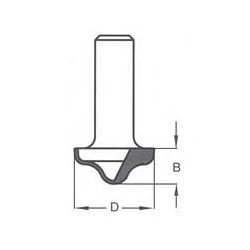 Griovelis 27x12 profilinis d-12 mm RRC2702